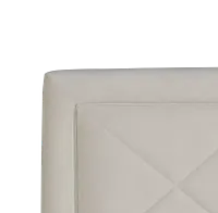 Collin Beige Velvet Platform Bed