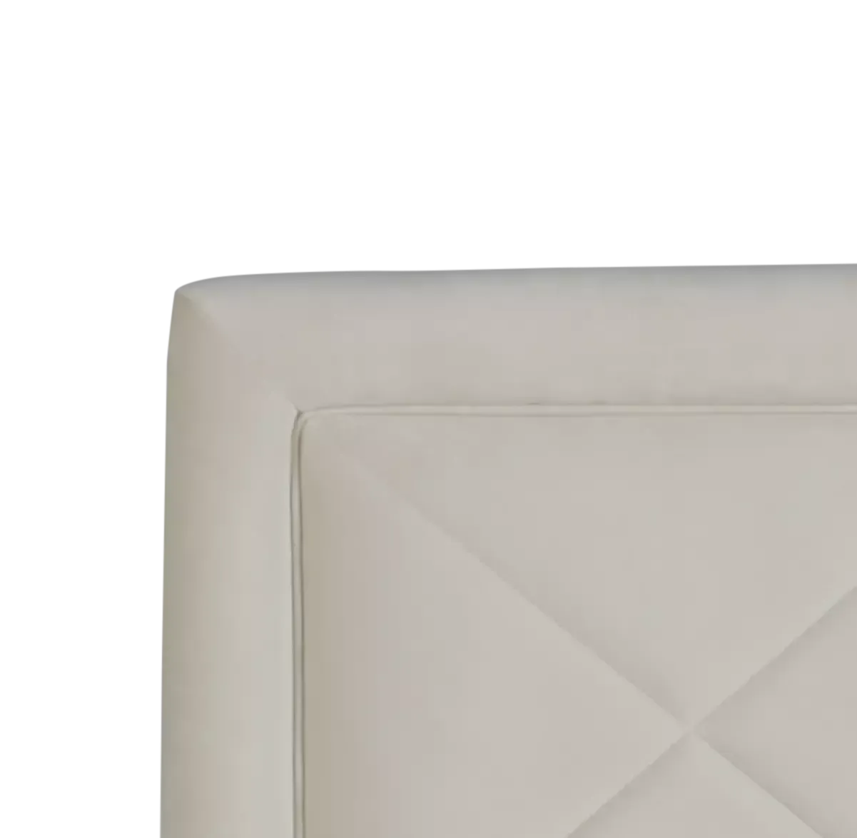 Collin Beige Velvet Platform Bed