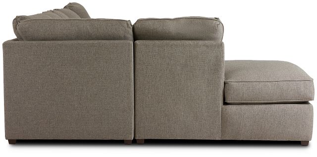 Asheville Brown Fabric Large Left Bumper Sectional (2)
