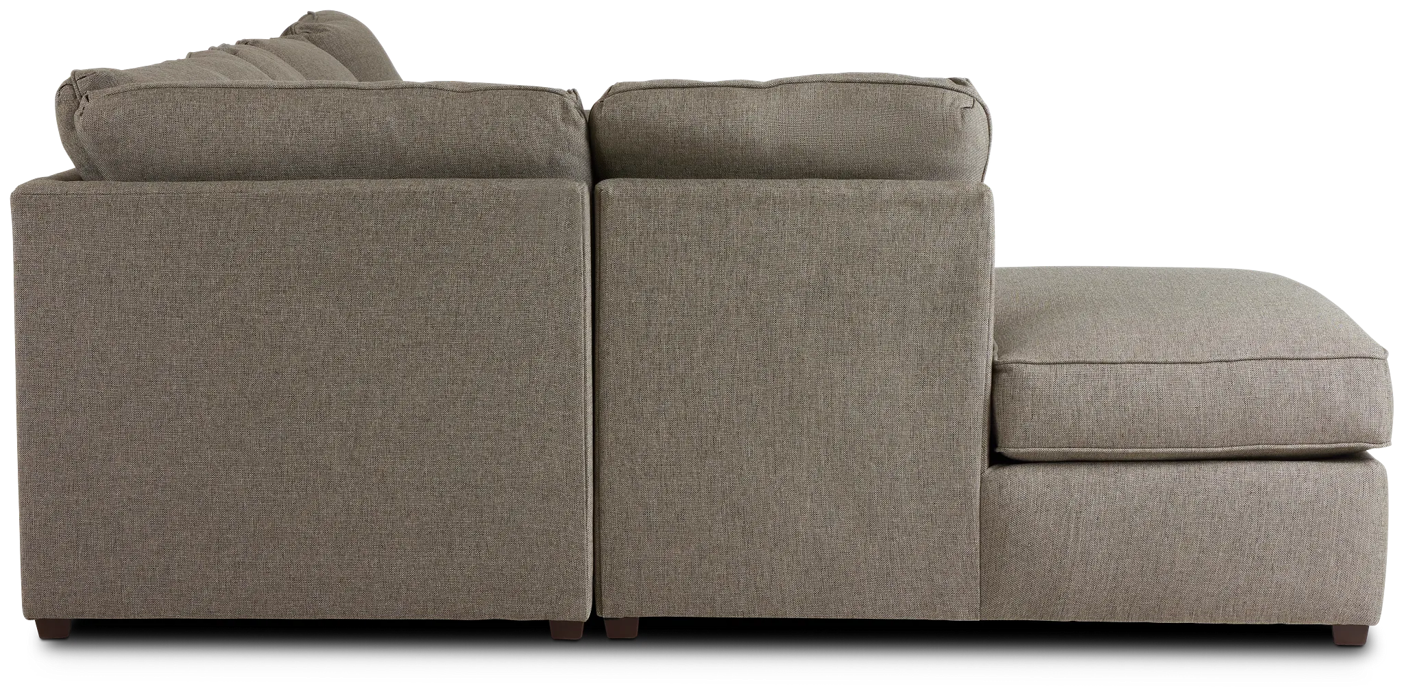 Asheville Brown Fabric Large Left Bumper Sectional