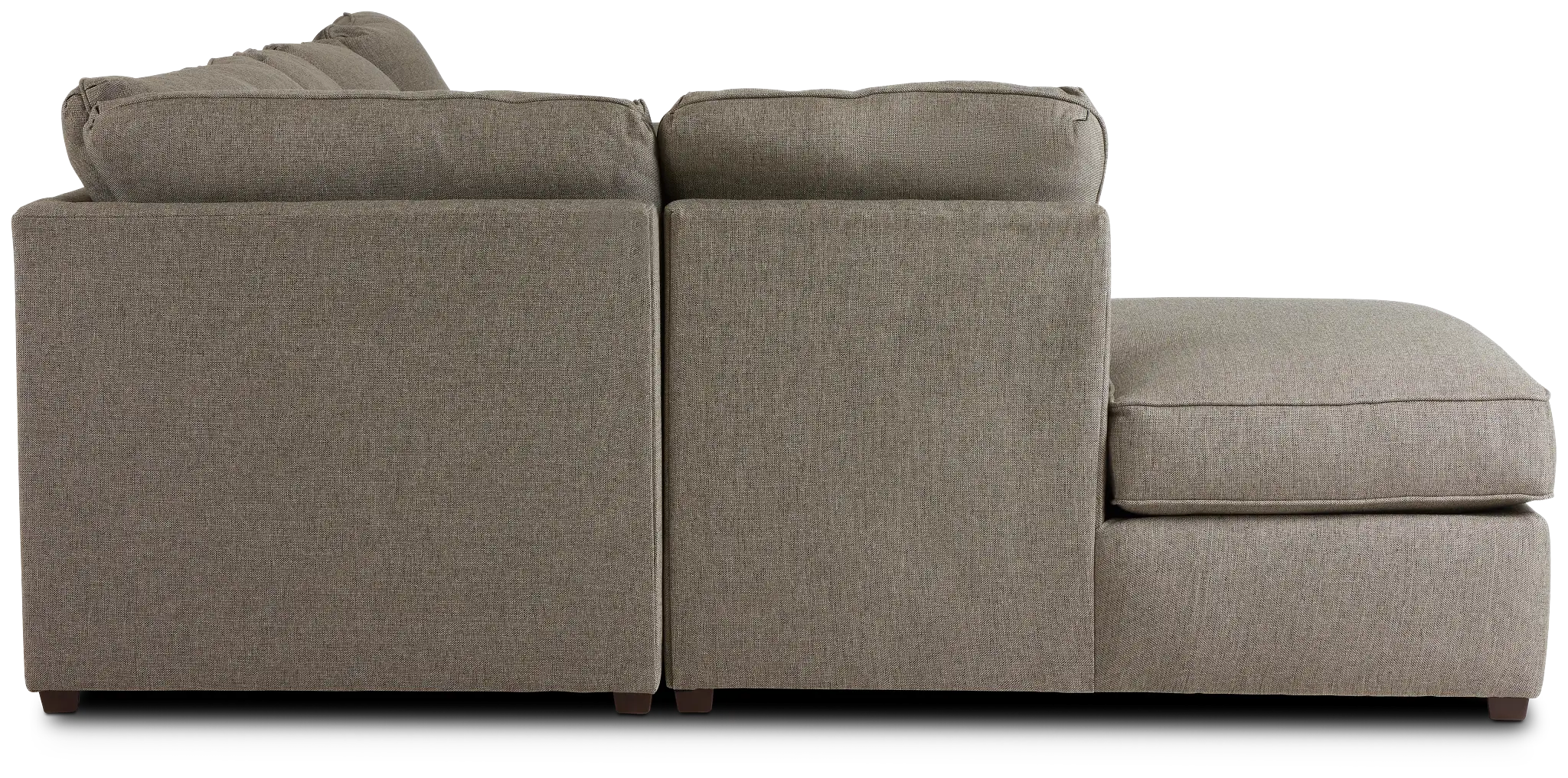 Asheville Brown Fabric Large Left Bumper Sectional Asheville Brown Fabric Large Left Bumper Sectional