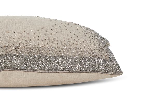 Lila Beige Lumbar Accent Pillow