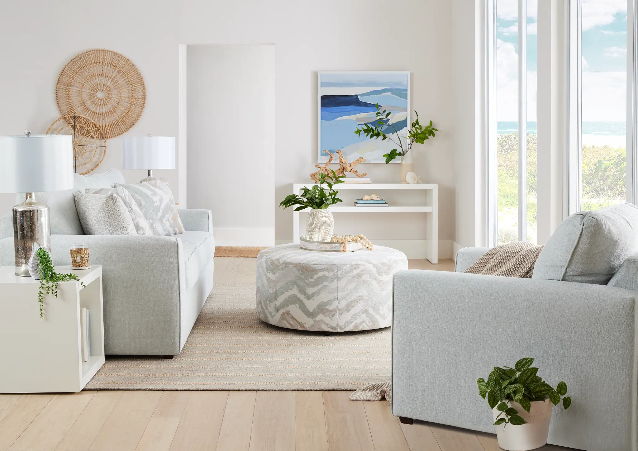 Avalon Light Blue Fabric Sofa Avalon Light Blue Fabric Sofa