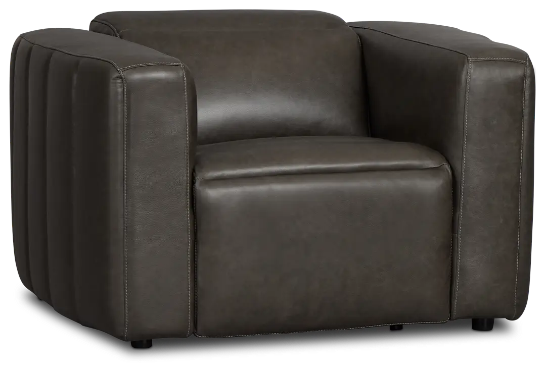 Jace Dark Gray Lthr/vinyl Power Recliner Jace Dark Gray Lthr/vinyl Power Recliner