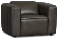 Jace Dark Gray Lthr/vinyl Power Recliner