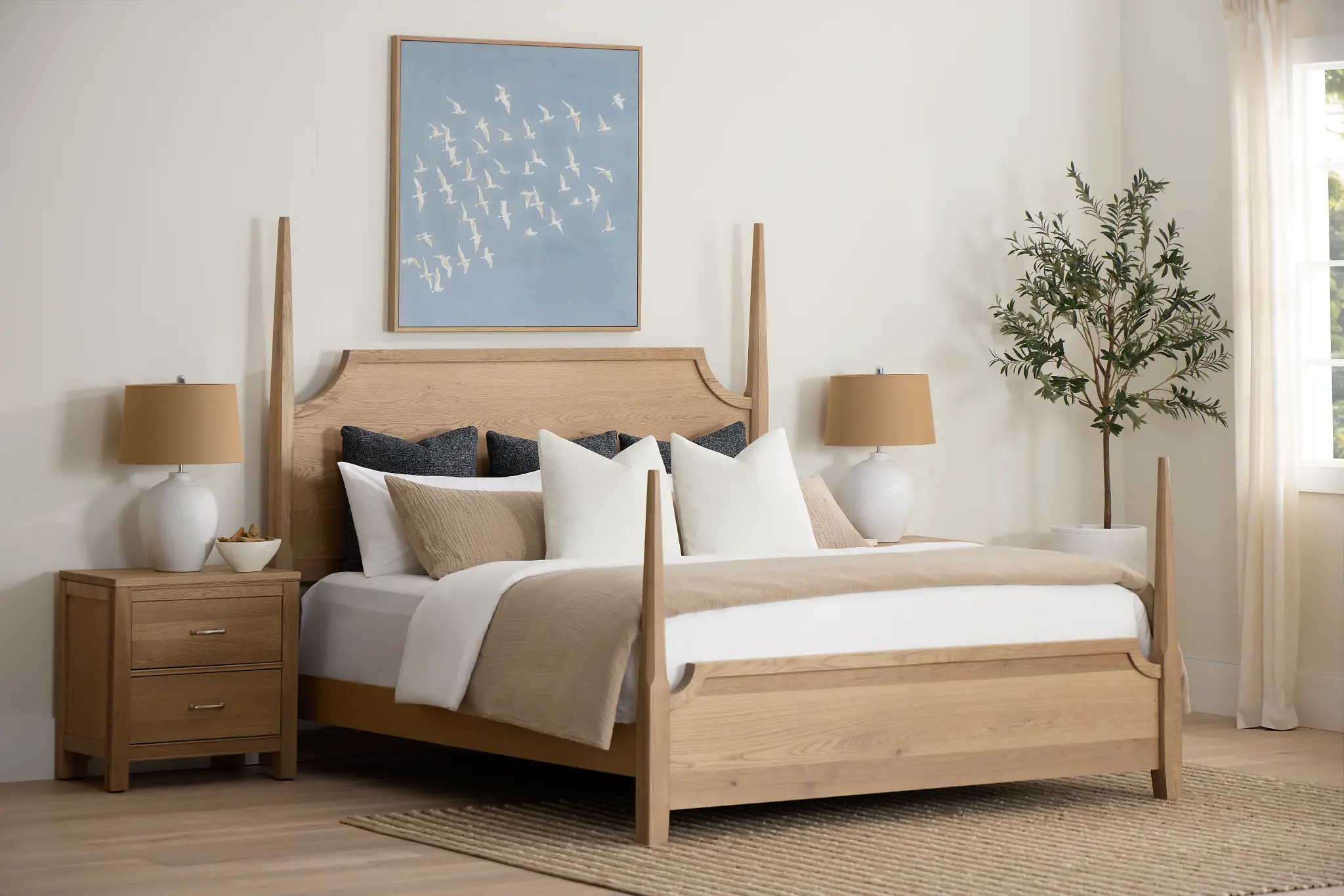 Carolina Light Tone Poster Bed Carolina Light Tone Poster Bed