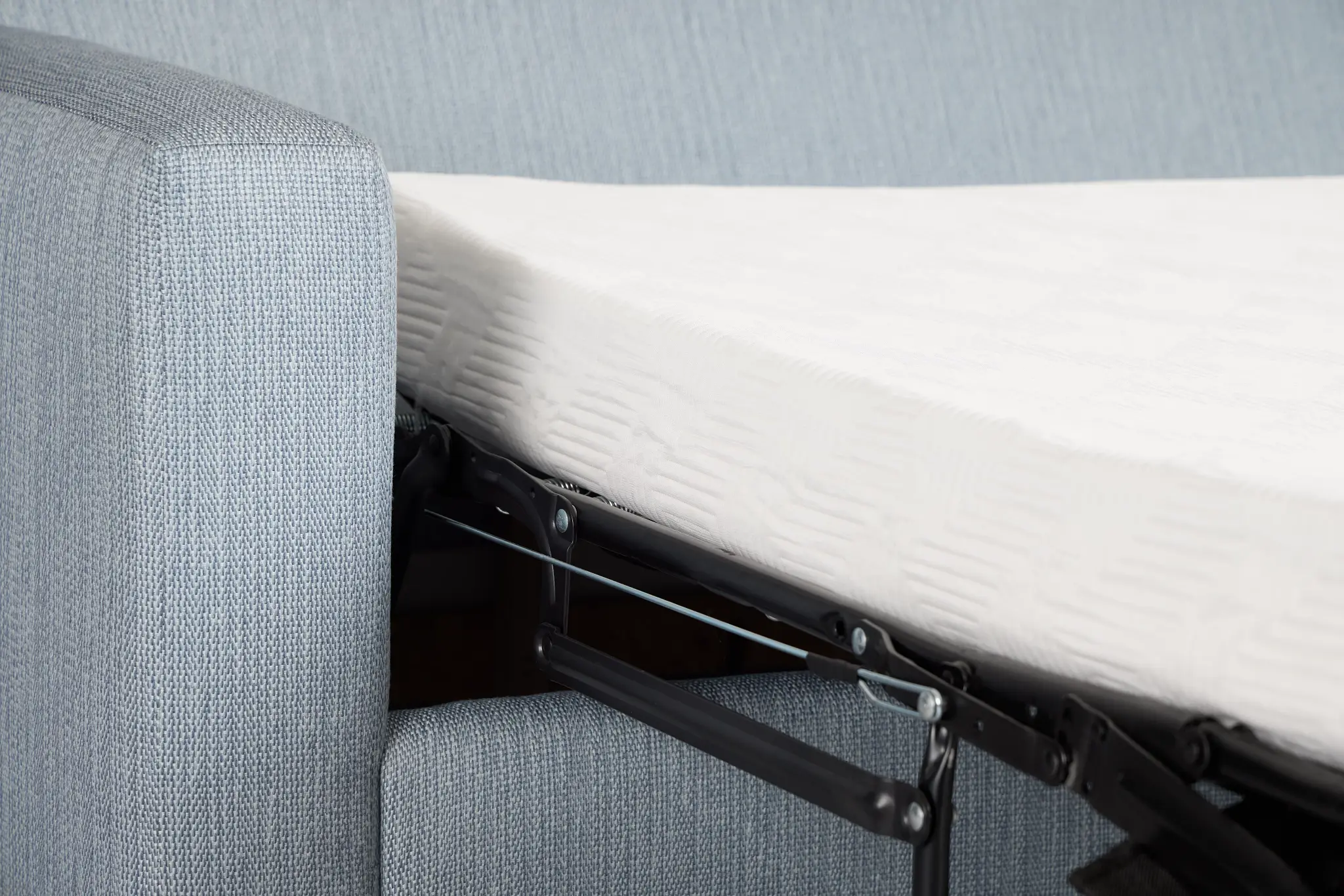 Rhodes Light Blue Fabric Memory Foam Sleeper Rhodes Light Blue Fabric Memory Foam Sleeper