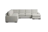 Edgewater Sea Lane Light Gray Large Right Chaise Sectional
