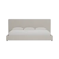 Grayton Revenue Beige 54" Upholstered Platform Bed