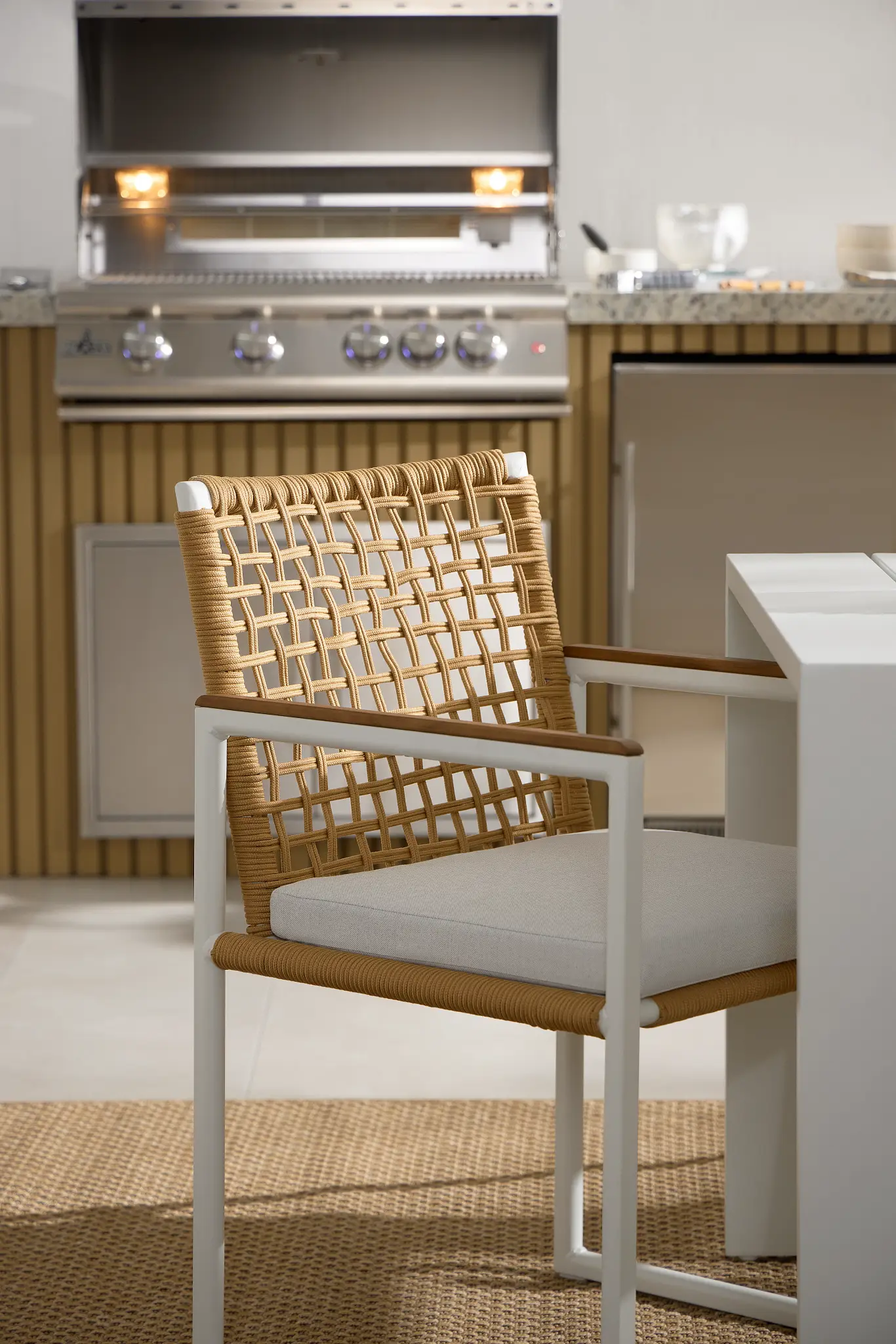 Sunrise White Teak Arm Chair Sunrise White Teak Arm Chair
