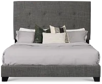 Flagler Gray Uph Panel Bed