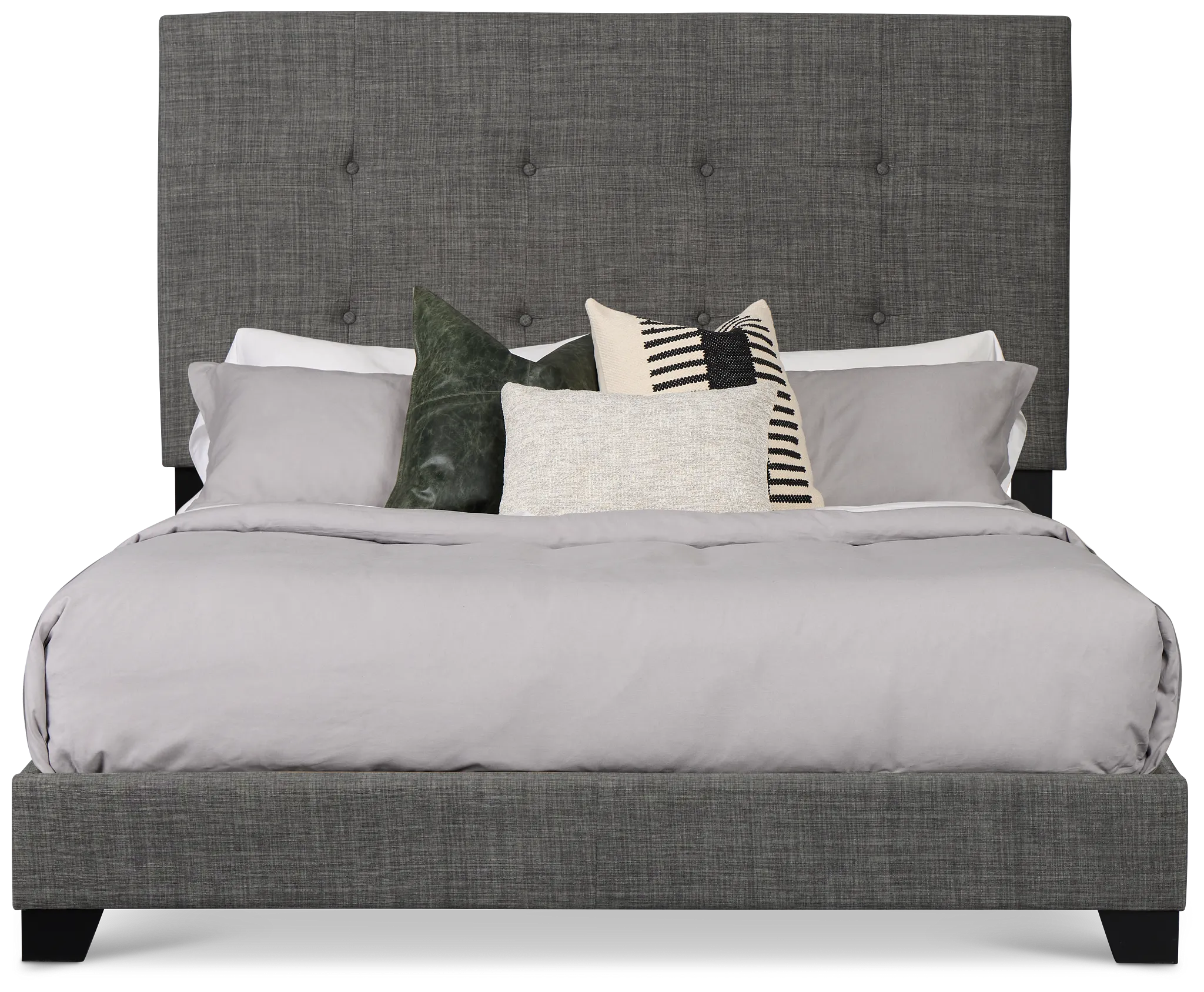 Flagler Gray Uph Panel Bed