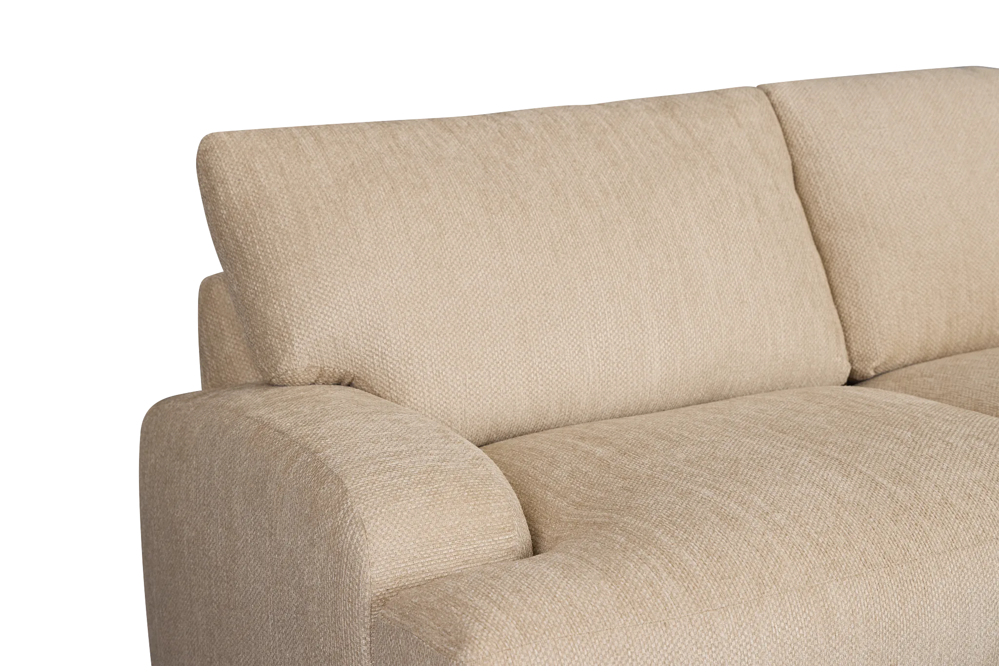 Alpha Beige Fabric Small Two-arm Sectional
