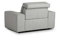 Carmelo Gray Leather Power Recliner