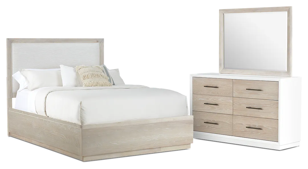 Boca Grande Two-tone Uph Platform Bedroom