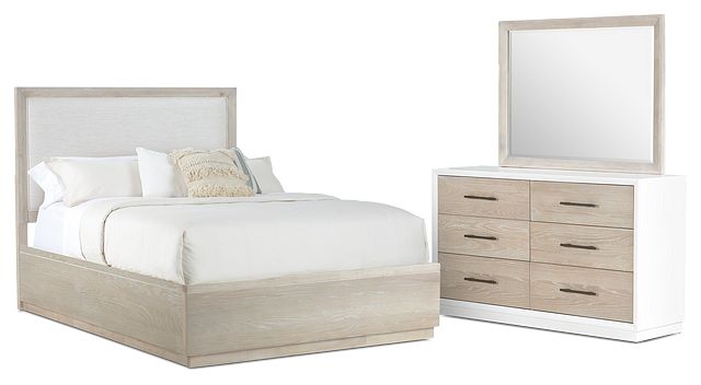 Boca Grande Two-tone Uph Platform Bedroom