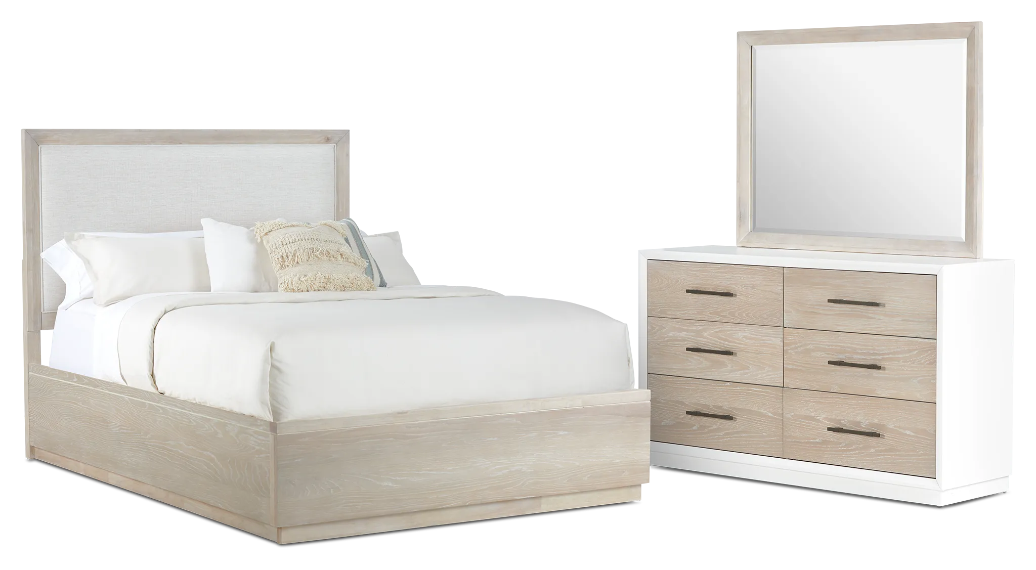 Boca Grande Two-tone Uph Platform Bedroom
