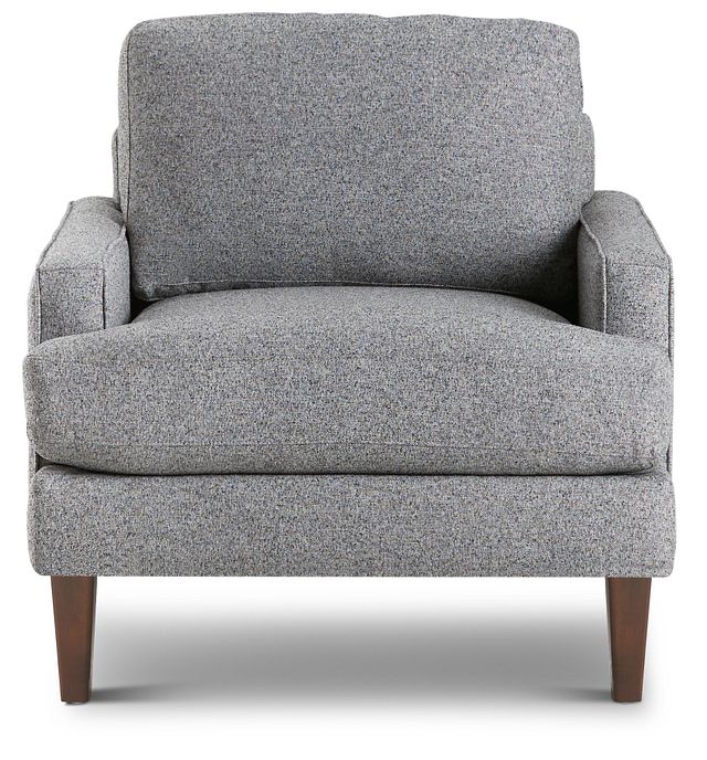 Morgan Dark Gray Fabric Chair With Wood Legs (4)
