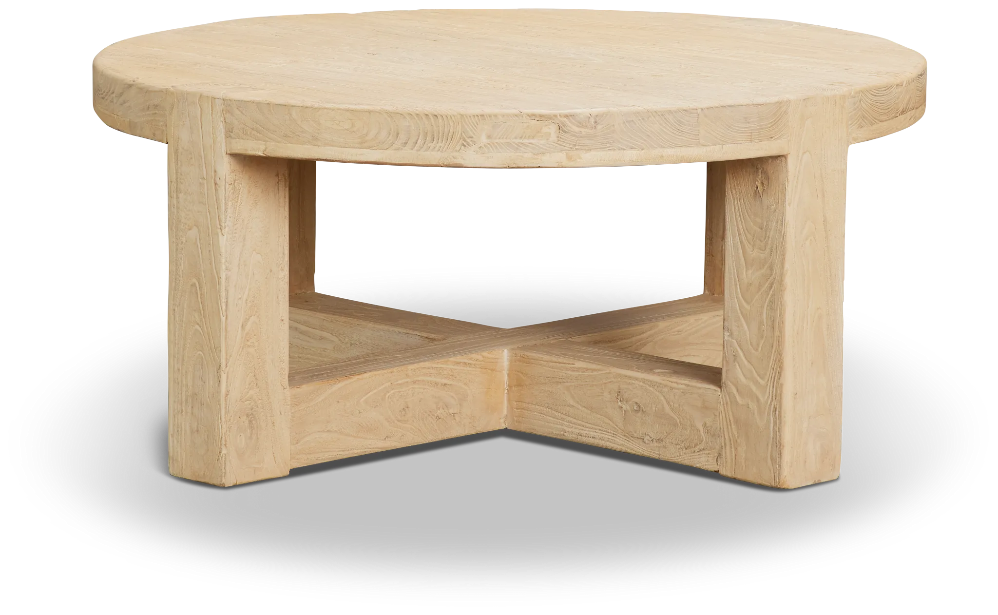 Clarisa Light Tone Round Coffee Table