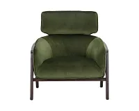 Eloise Dark Green Fabric Accent Chair