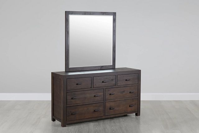 Seattle Dark Tone Dresser & Mirror