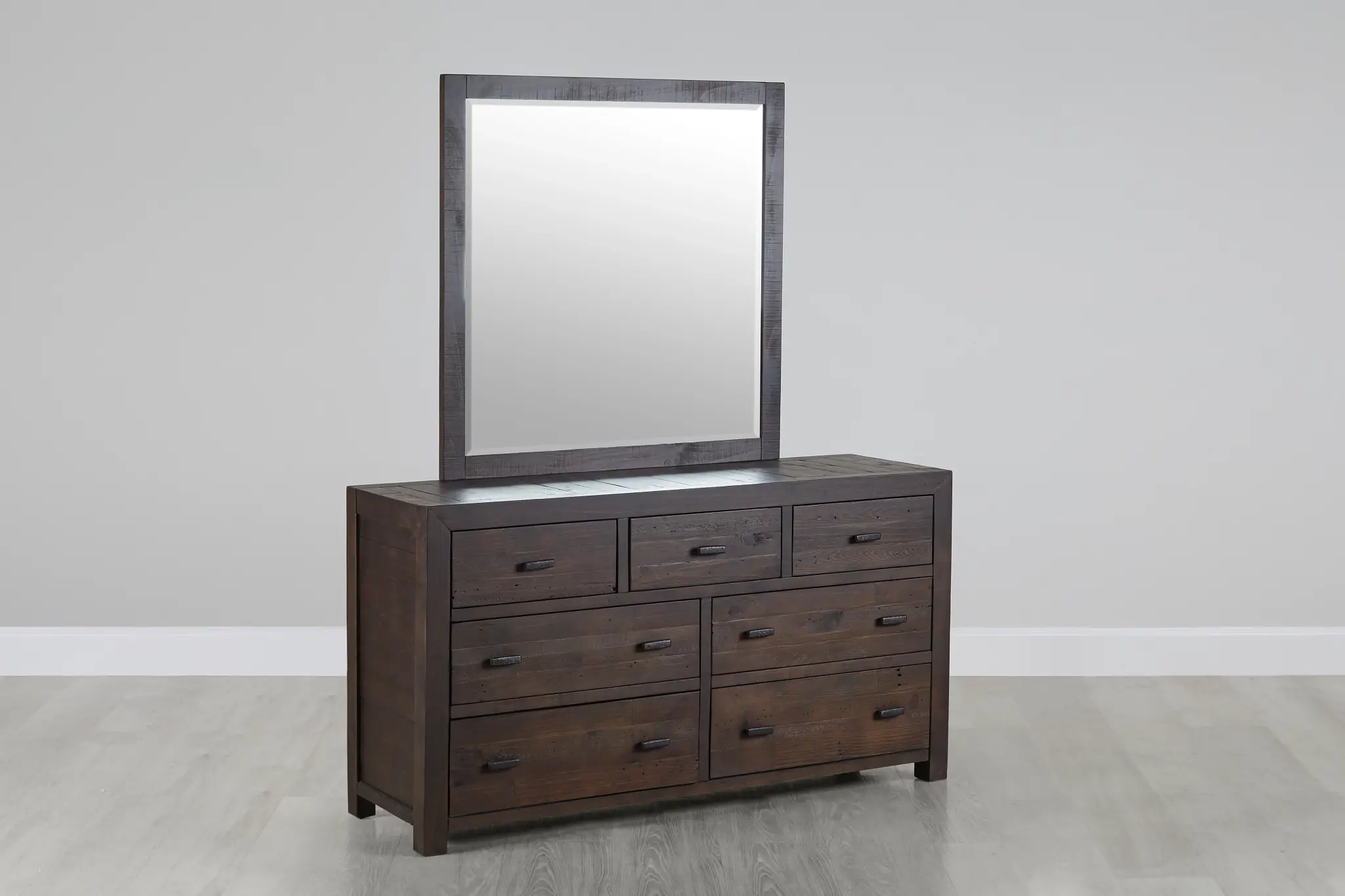 Seattle Dark Tone Dresser & Mirror Seattle Dark Tone Dresser & Mirror