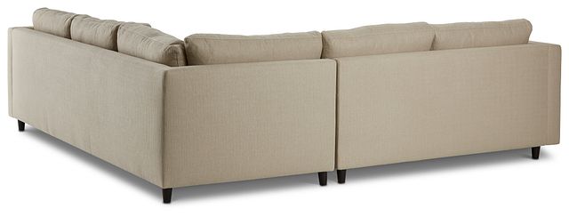Simone Beige Fabric Small Two-arm Sectional (3)