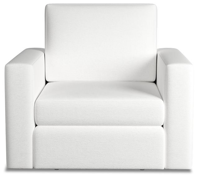 Citymod White Fabric Swivel Chair