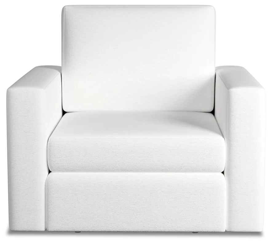 Citymod White Fabric Swivel Chair