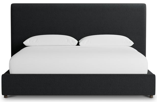 Grayton Elite Black 54" Upholstered Platform Bed