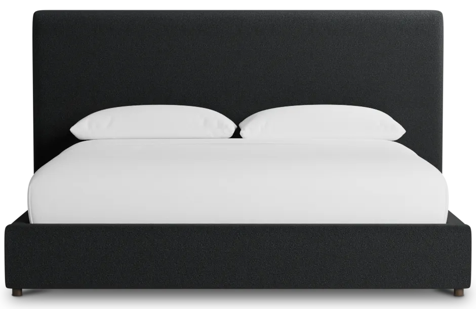 Grayton Elite Black 54" Upholstered Platform Bed