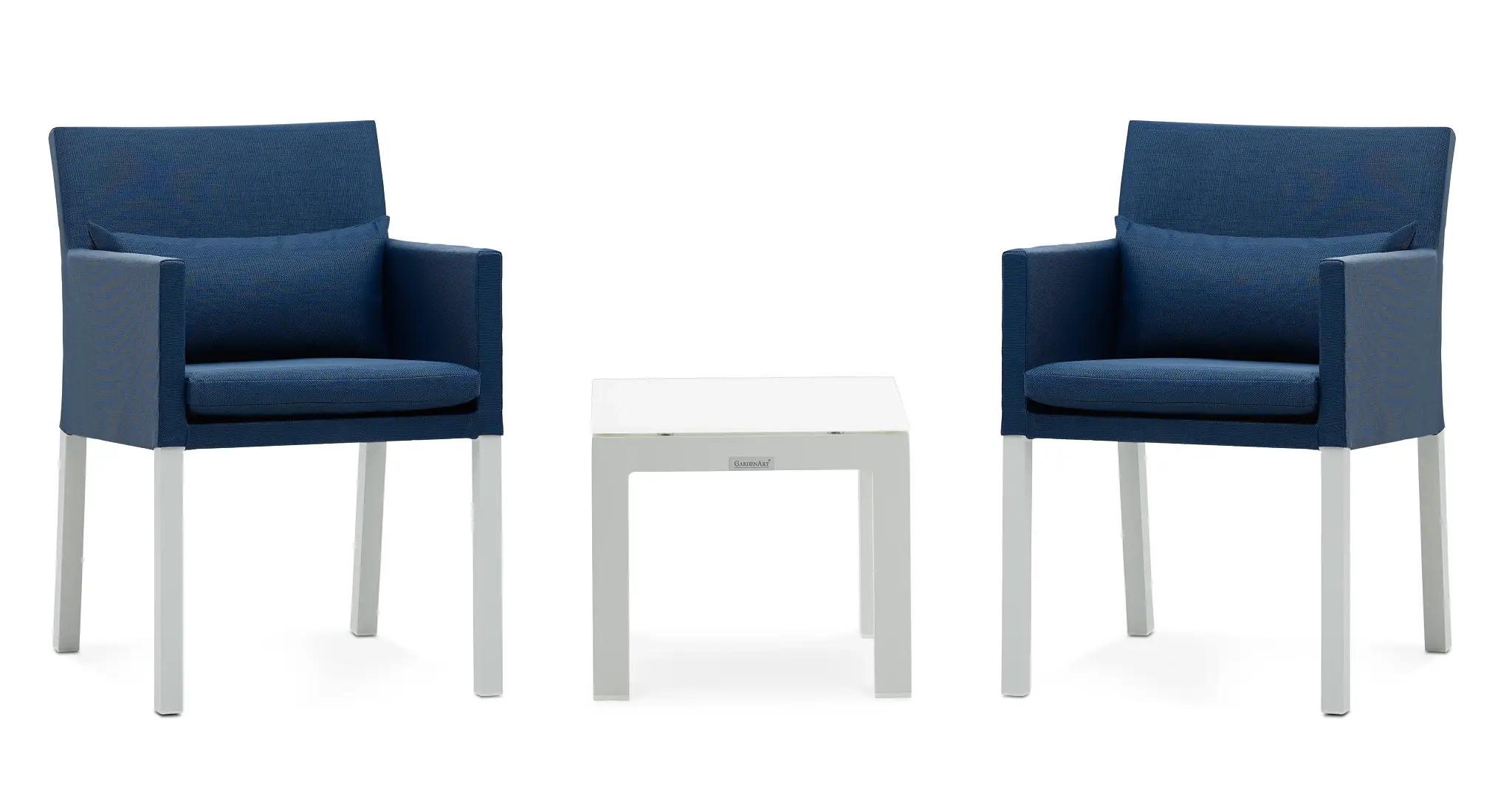 Lisbon Navy Cushioned Outdoor Chat Set Lisbon Navy Cushioned Outdoor Chat Set