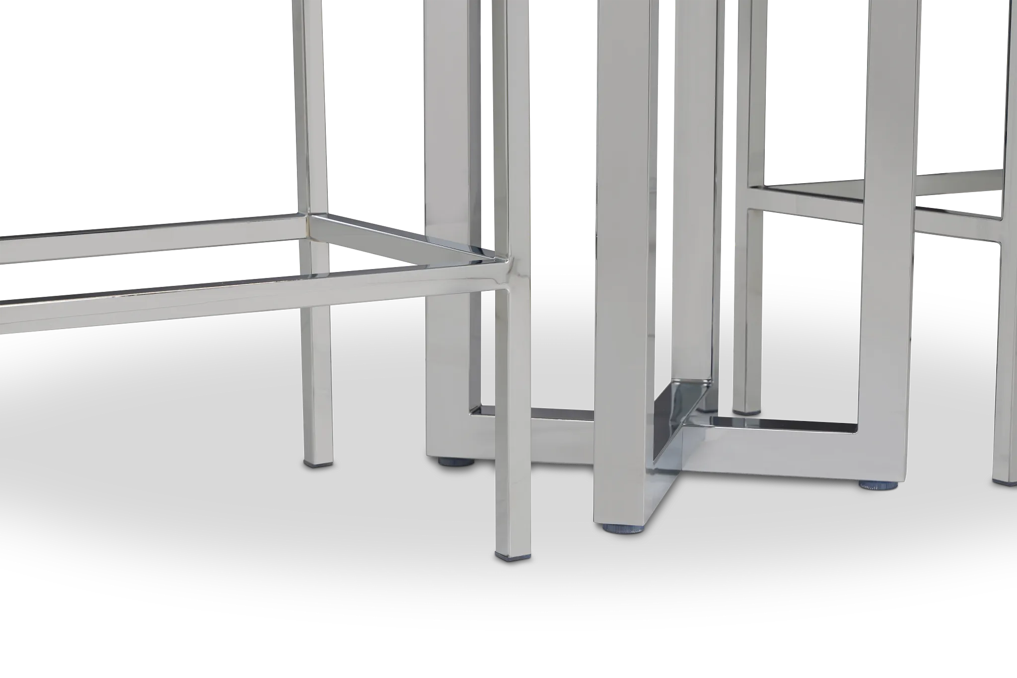 Amalfi White Marble Pub Table & 2 Upholstered Barstools