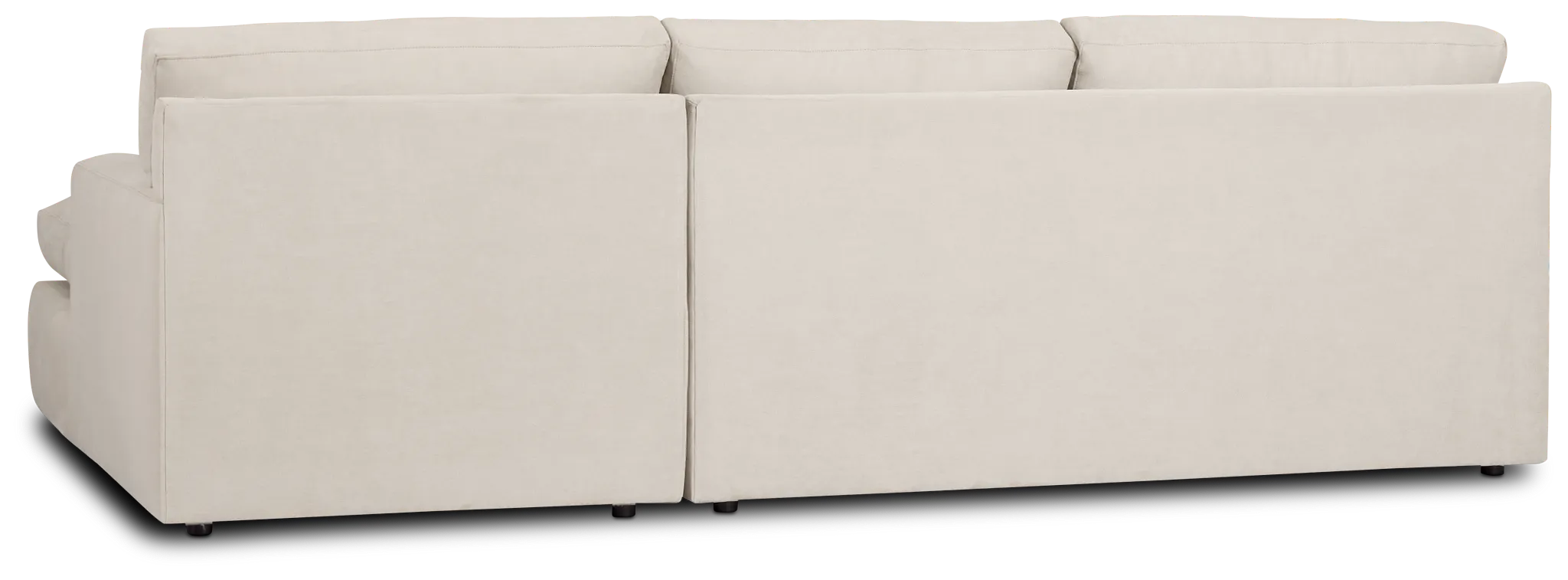 Hudson Beige Fabric Right Chaise Sectional