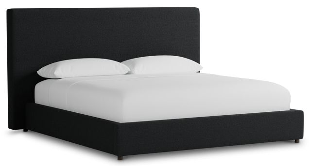 Grayton Elite Black 54" Upholstered Platform Bed