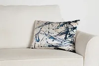 Leiana Blue Velvet Lumbar Accent Pillow