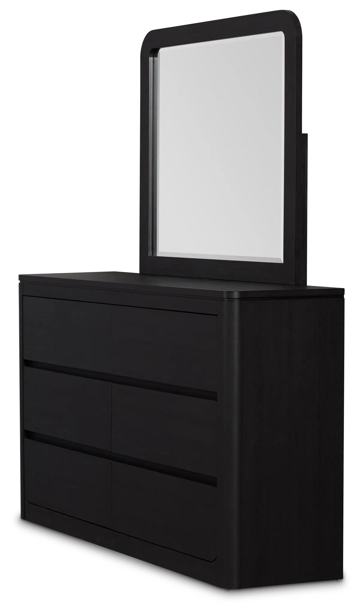 Emory Black Dresser & Mirror