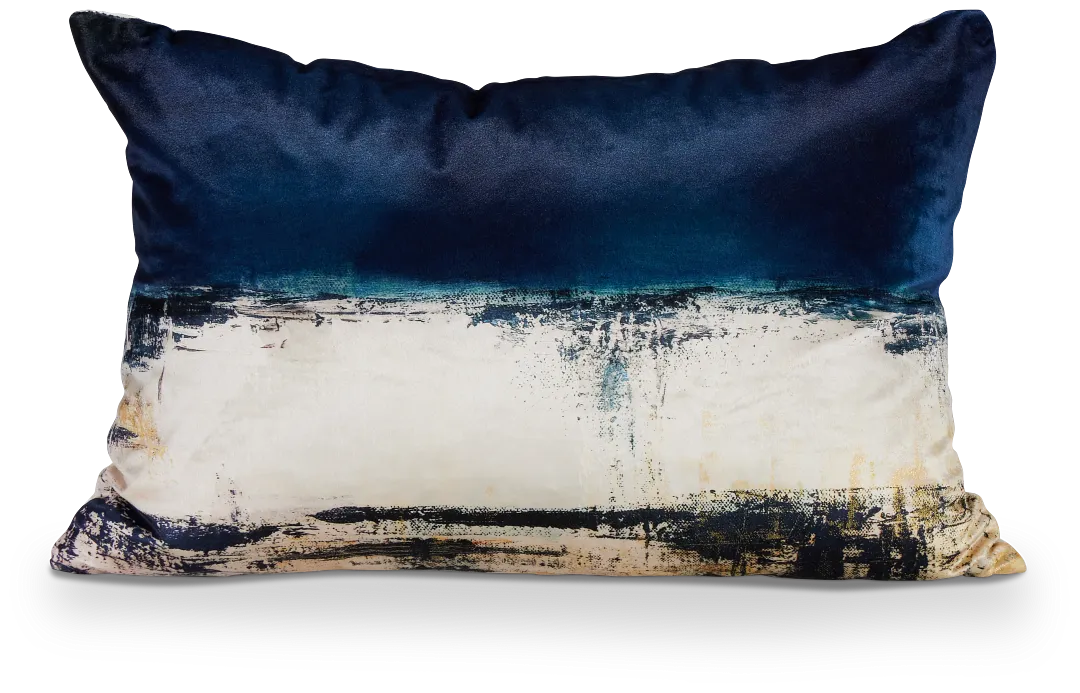 Lily Blue Lumbar Accent Pillow