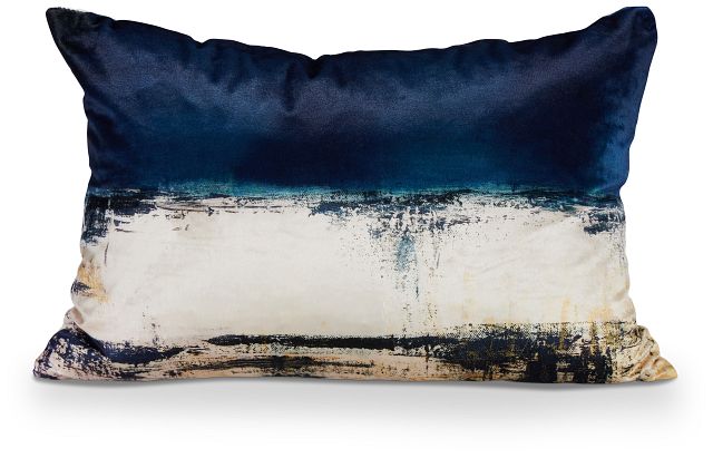 Lily Blue Lumbar Accent Pillow