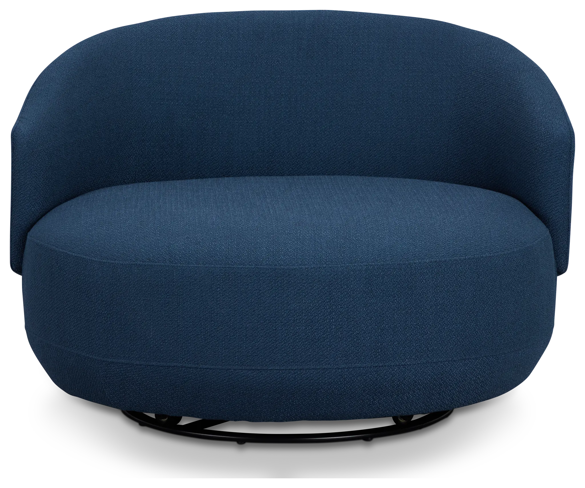 Chrisley Dark Blue Fabric Swivel Accent Chair Chrisley Dark Blue Fabric Swivel Accent Chair