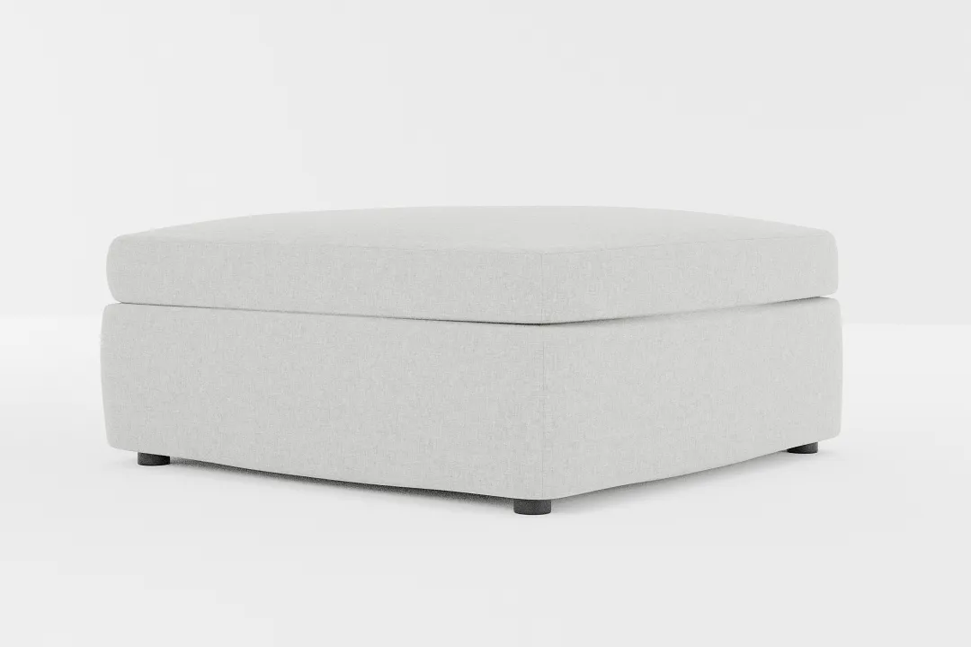 Destin Delray Pewter Fabric Cocktail Ottoman