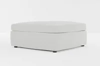 Destin Delray Pewter Fabric Cocktail Ottoman