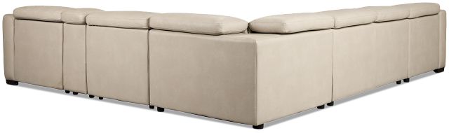 Melody Light Gray Storage Medium Left Dual Power Chaise Sleeper Sectional