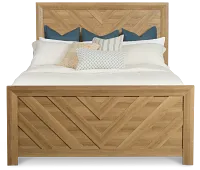 Delray Light Tone Panel Bed