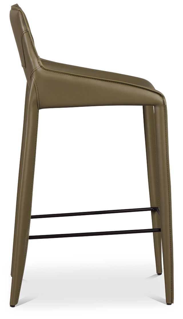 Wayne Dark Green 27" Upholstered Barstool