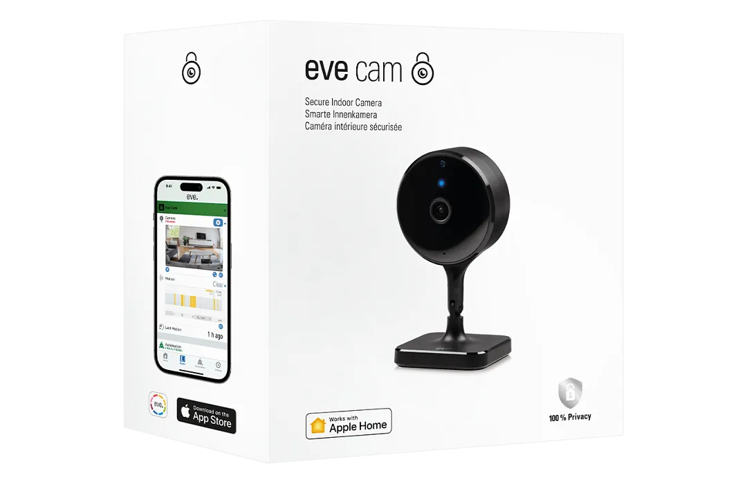 Eve Black Indoor Security Cameras