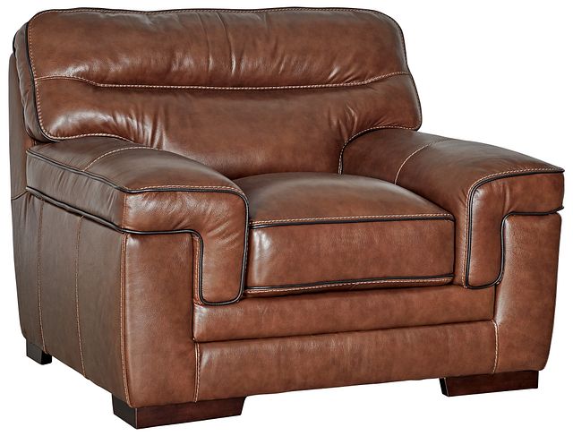 Alexander Medium Brown Leather Chair (0)