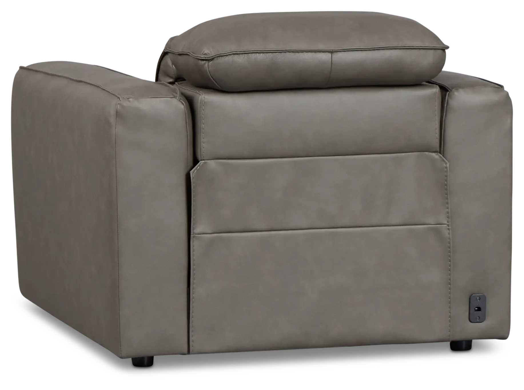 Ryland Dark Gray Lthr/vinyl Power Recliner With Power Headrest Ryland Dark Gray Lthr/vinyl Power Recliner With Power Headrest