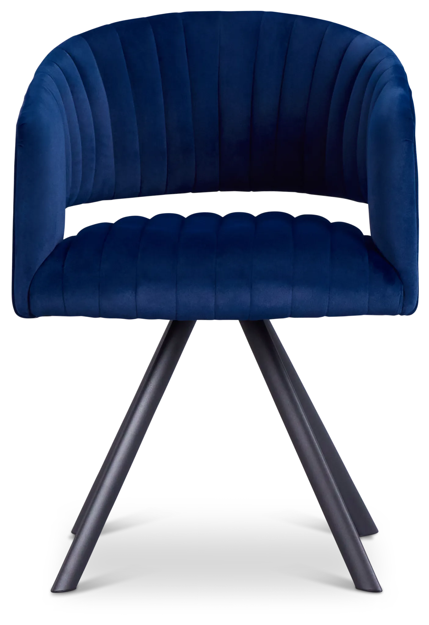 Mandy Blue Velvet Swivel Accent Chair