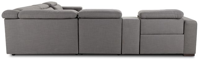 Arlo Gray Fabric Large Triple Power Reclining Two-arm Sectional (3)